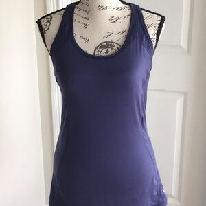 2 for $12 Danskin now fitted purple workout tank with mesh and built in bra Sz M